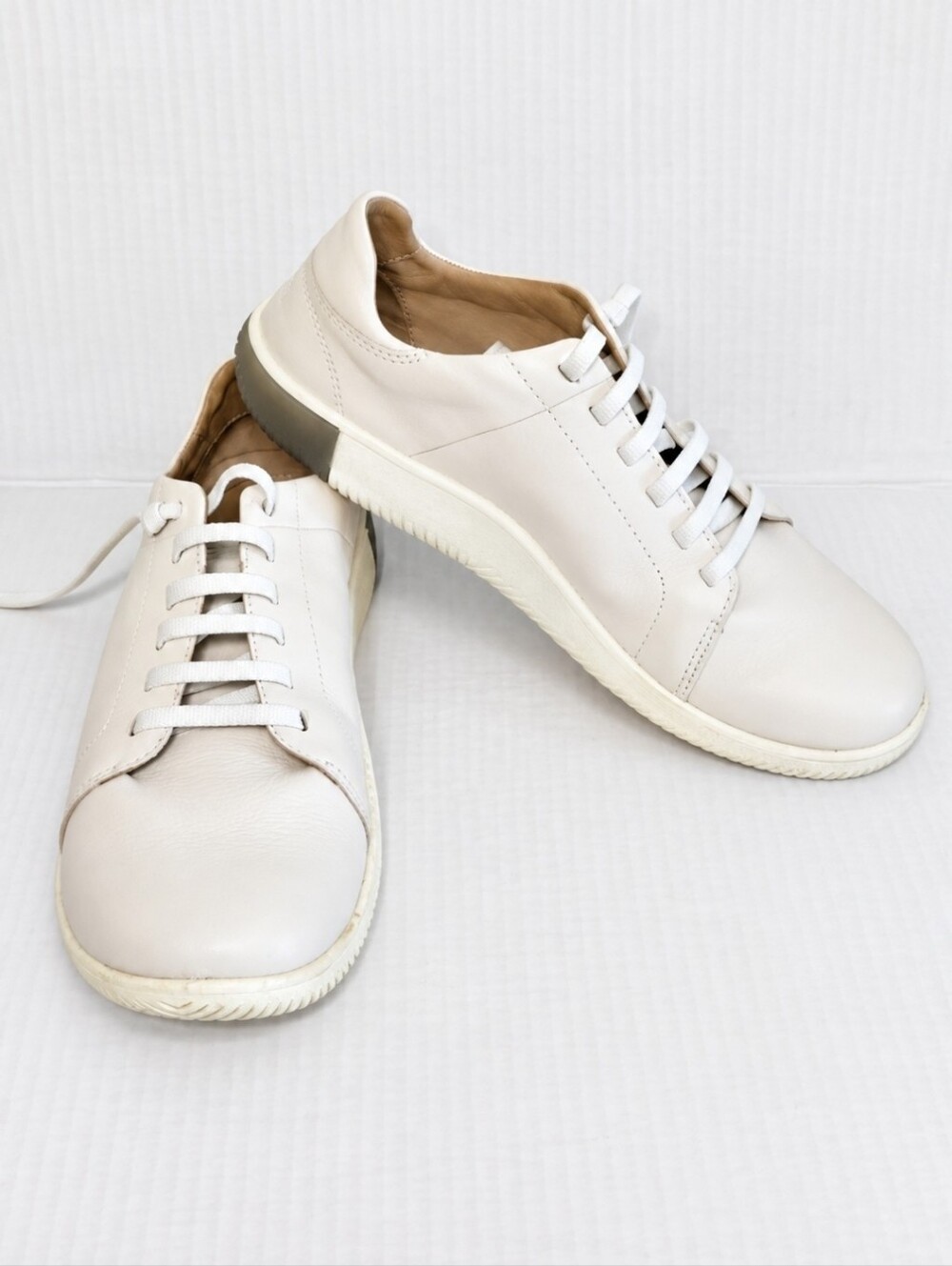 KEEN KNX Leather Sneakers Men's 13 White Minimalist Barefoot Low Top Casual Lace